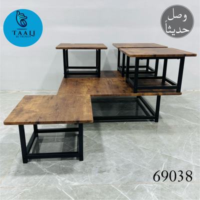 Industrial Style Nesting Coffee Table Set - Modern and Practical Design